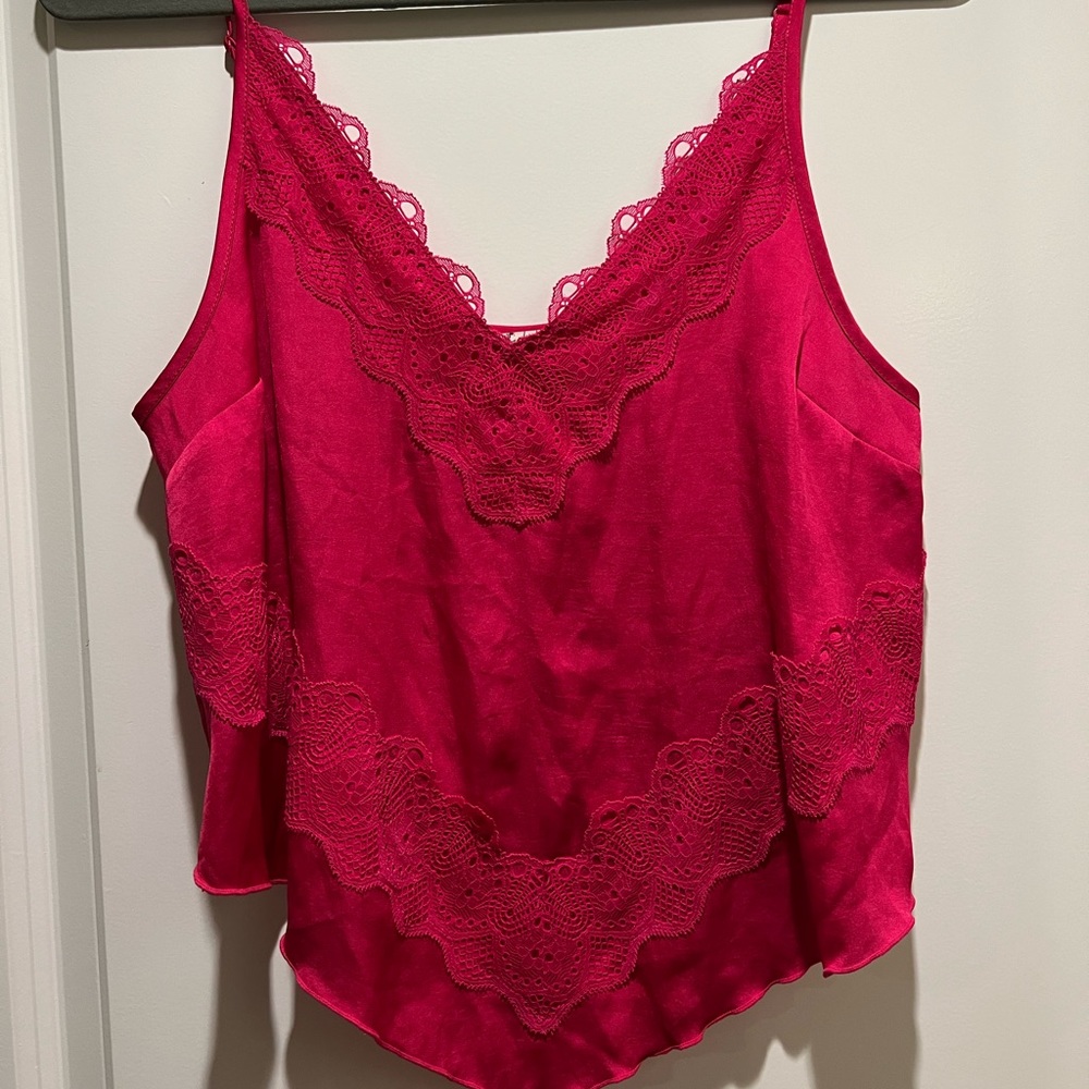 Free People V-Neck Satin Tank